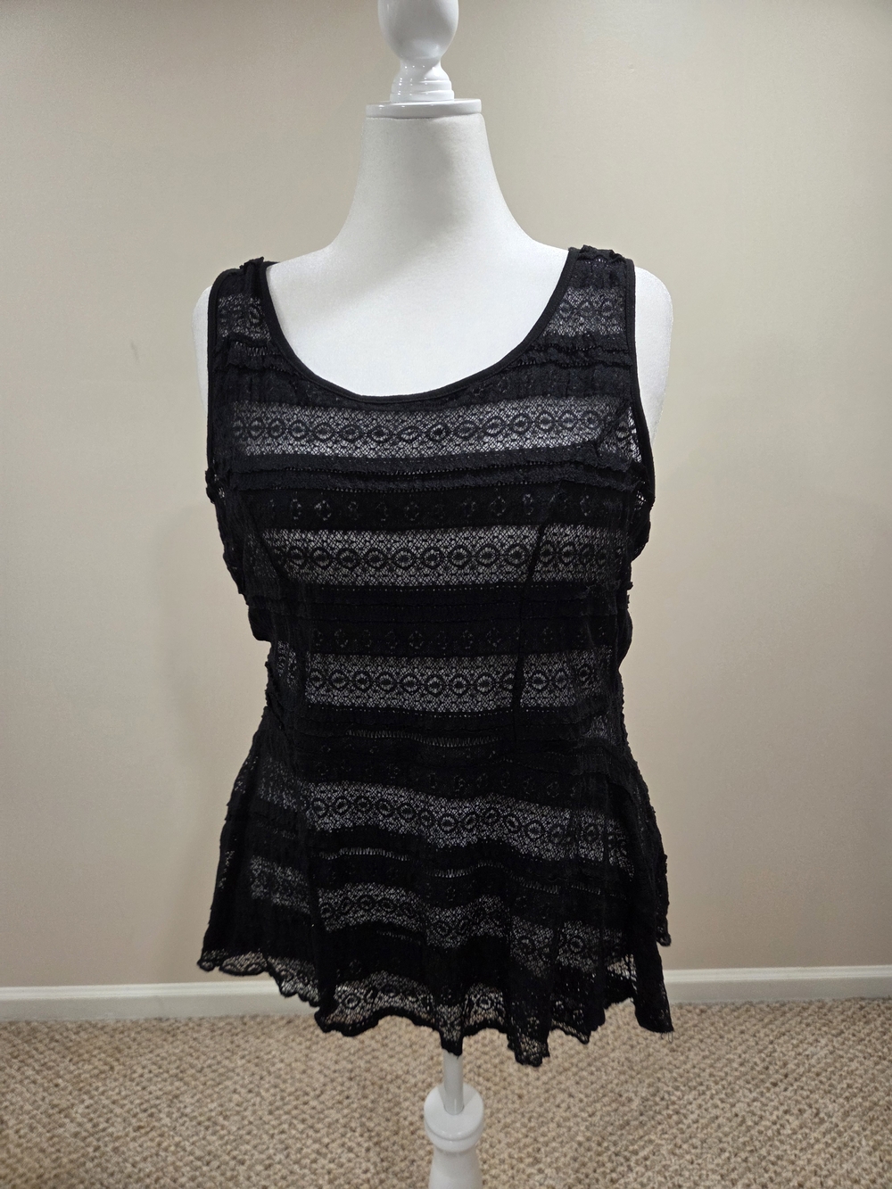 torrid Black Lace Peplum Camisole